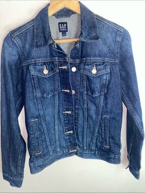 GAP Women's Dark Blue Denim Jacket Size S